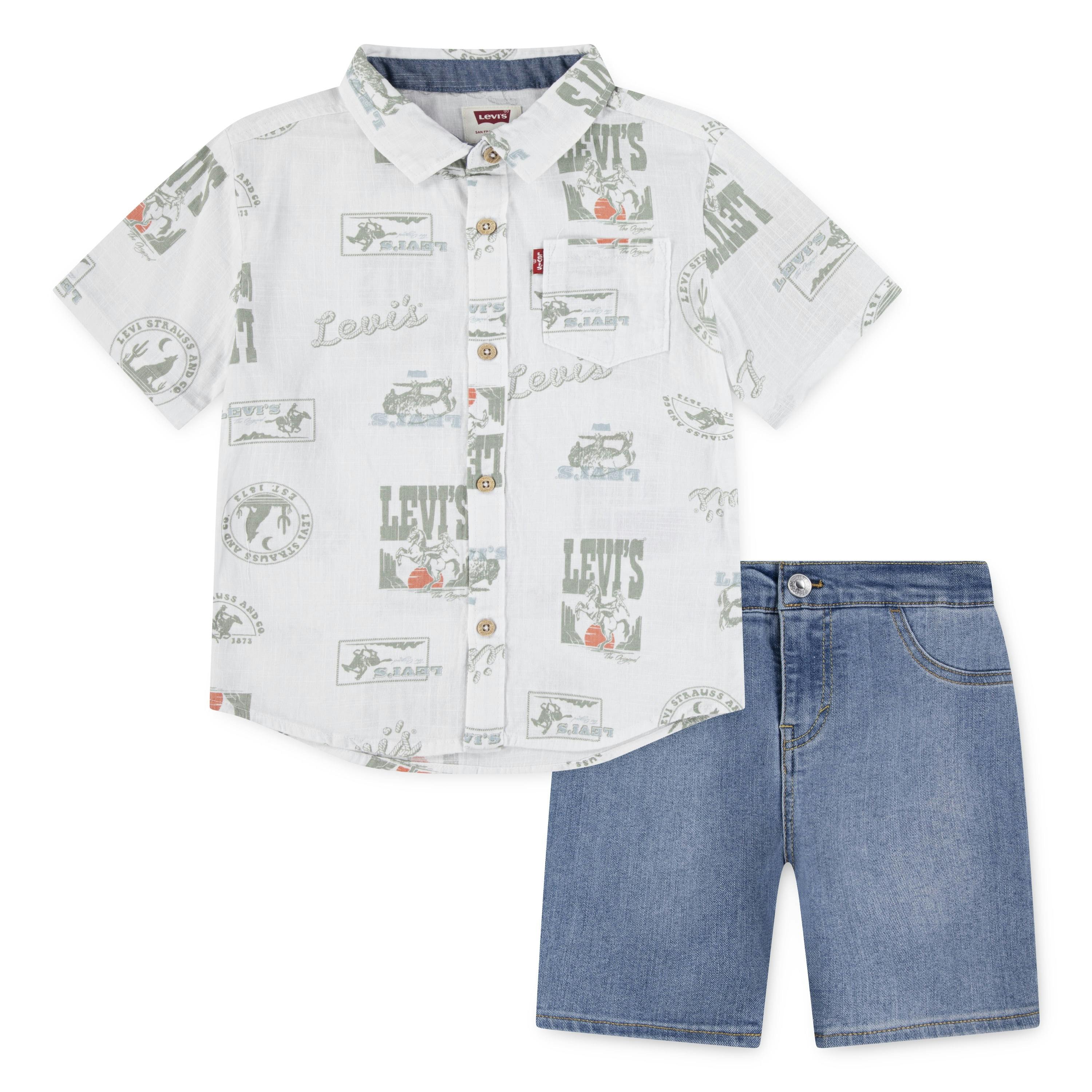 Levi's Kids Western Shirt & Short Set