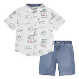 Levi's Kids Western Shirt & Short Set