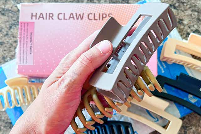 Large Hair Claw Clips 9-Pack, Just $4.49 on Amazon  card image