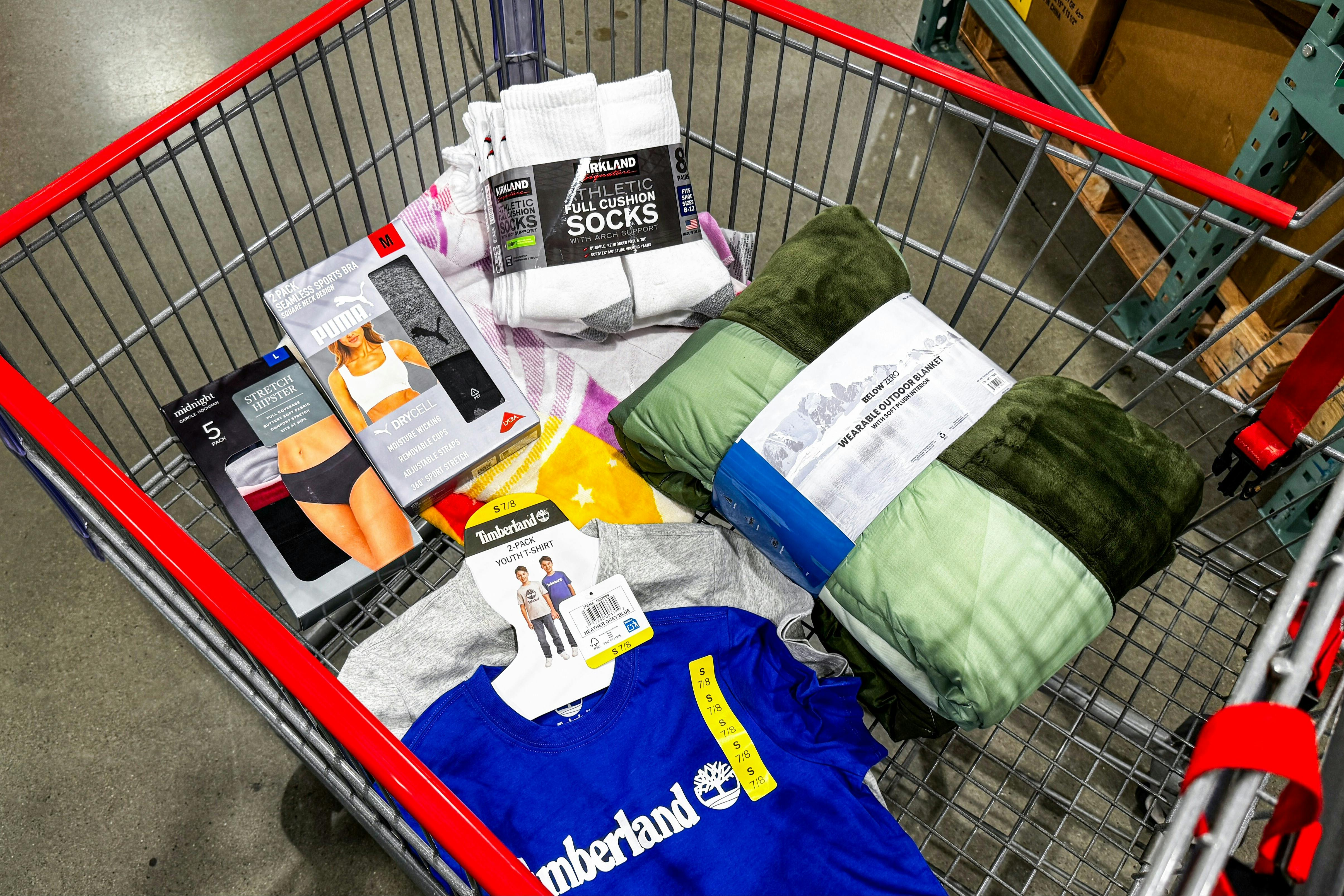costco clearance items in shopping cart