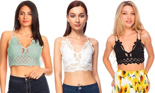 anna kaci floral lace bralette