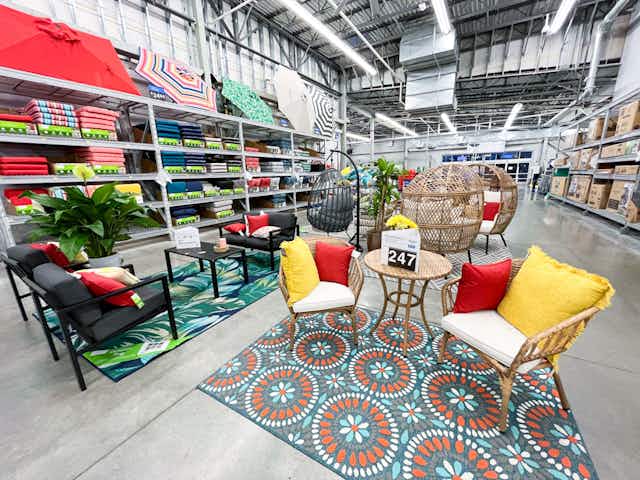Patio Furniture Deals at Walmart: $12 Curtains, $60 Storage, and More card image