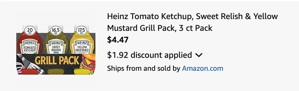 Heinz Amazon receipt