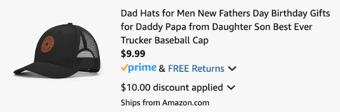 Dad hat cart