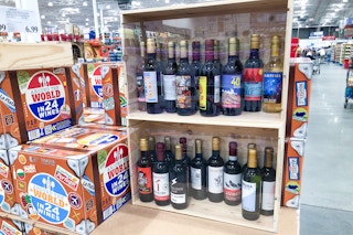 costco wine advent calendar on display