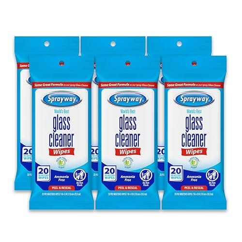 Sprayway Glass Cleaner Wipes 6-Pack