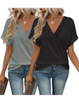 2 Women's V-Neck T-Shirts
