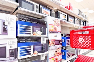 kenmore microwave ovens on a target shelf
