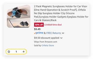 2 Pack Magnetic Sunglasses Holder
