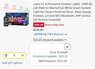 smart lights cart