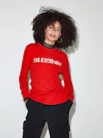 Pink Collegiate Knit Crewneck