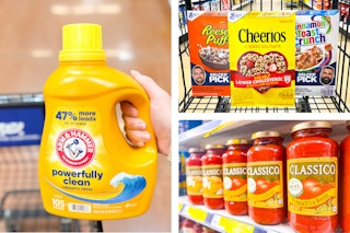 detergent cereal pasta sauce collage