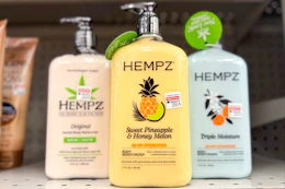 hempz body moisturizers on a shelf