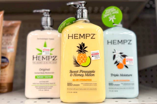 hempz body moisturizers on a shelf
