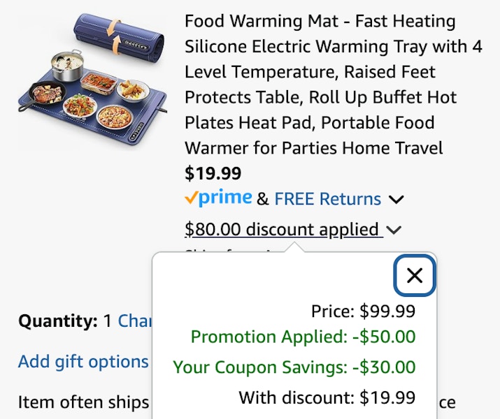 Food Warming Mat