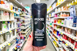 hand holding axe body wash