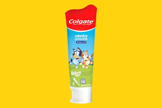 Colgate Kids' Bluey Cavity Protection Toothpaste, Just $2.29 on Amazon card image
