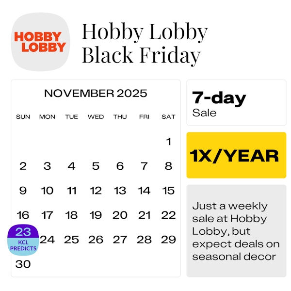 Hobby Lobby Black Friday — November 2025