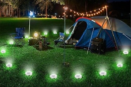 Solar LED Ground Lights 10-Pack, Only $20 for Amazon Prime Members card image