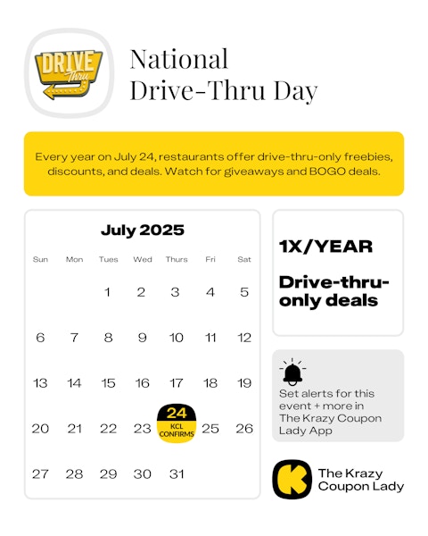National Drive Thru Day 2025 Calendar