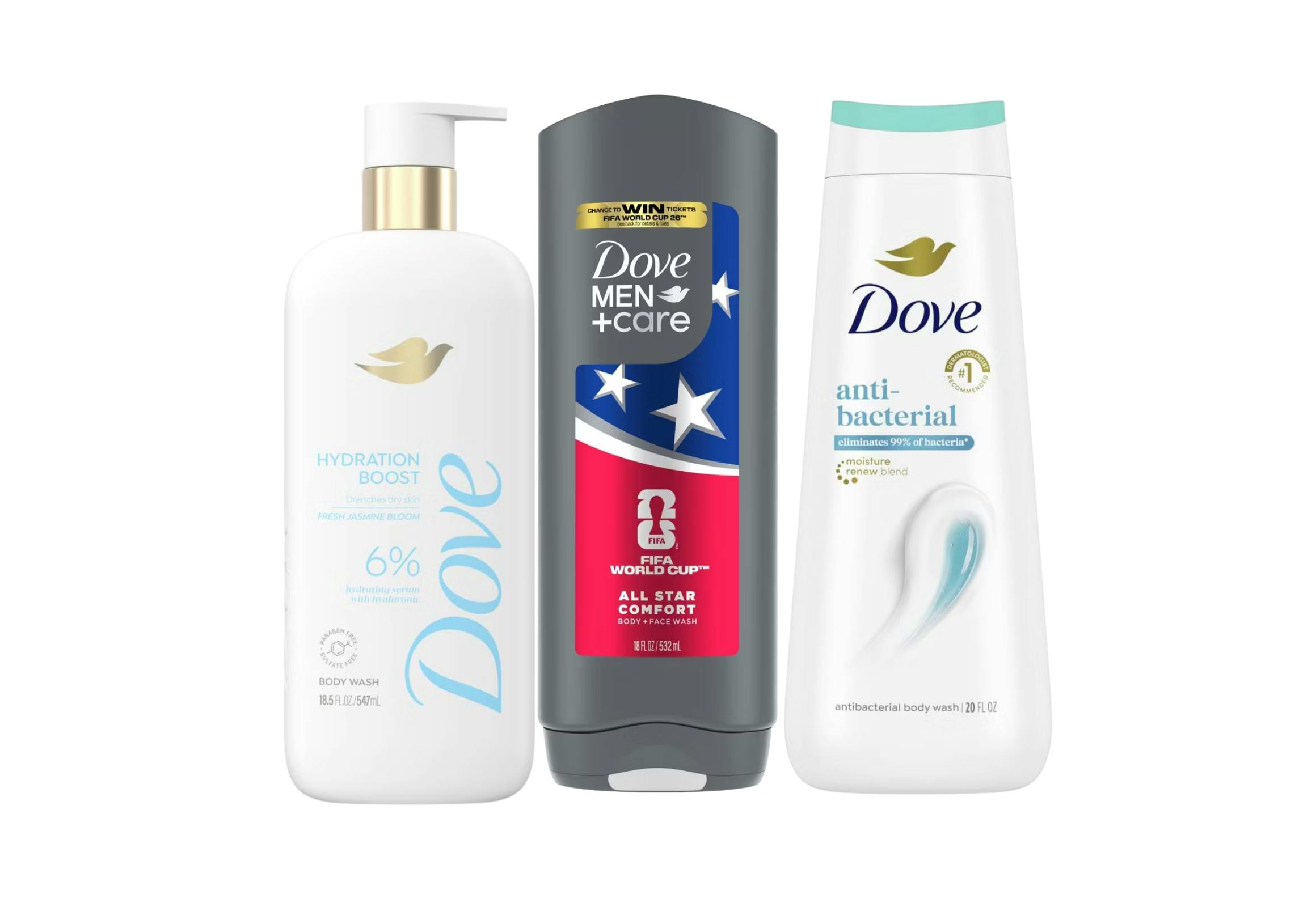 3 Dove Body Washes