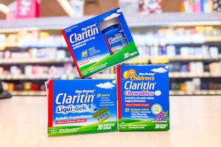 claritin allergy on a store counter