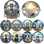 Cat Diamond Painting Coaster Kit