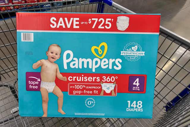 Pampers Cruisers 148-Count Diapers, Only $35.48 at Sam's Club (Reg. $46.48) card image