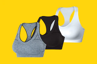 a pack of three hanes sports bras