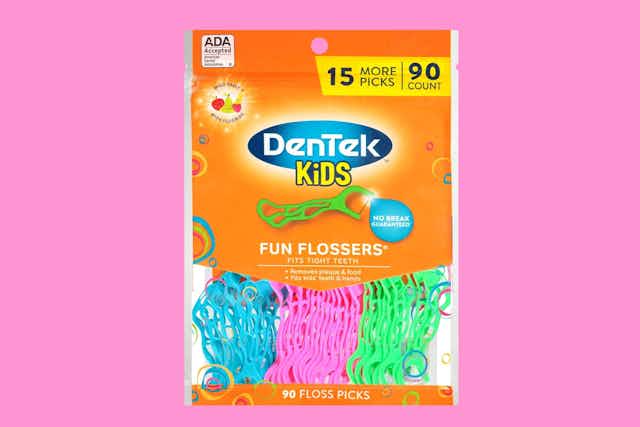 Dentek Kids 90-Count Fun Flosser, as Low as $1.94 on Amazon card image