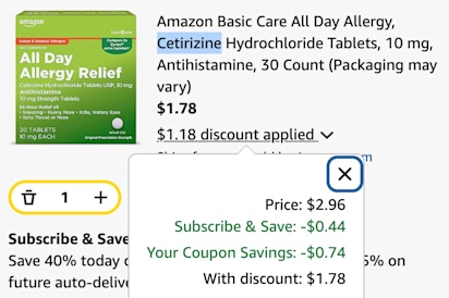 Cetirizine Allergy Amazon