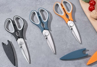 kitchen shears on a counter 