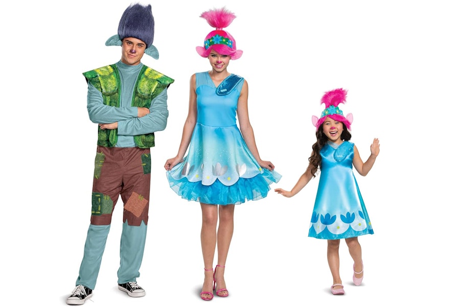 images of a family halloween costume of trolls the movie