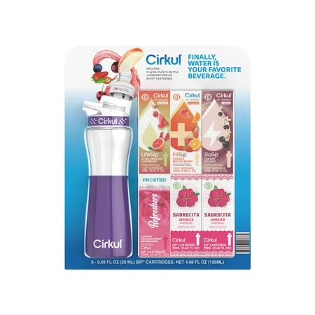 Cirkul Bottle & Chill Sleeve + 6 Cartridges