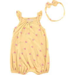 Baby Romper and Bow Set