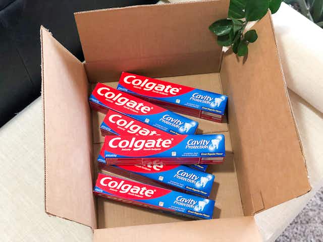 Colgate Cavity Protection Toothpaste 6-Pack, Now $7.68 on Amazon card image