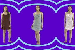 Three colors of the No Boundaries Sleepwear Satin Chemise
