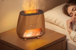 essential oil diffuser on bedside table