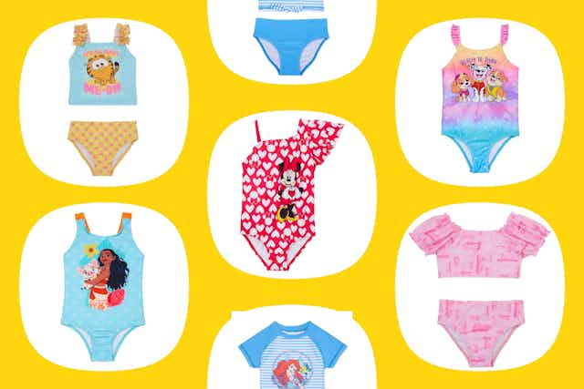 Low Prices on Toddler Character Swimsuits: As Low as $11 at Walmart card image