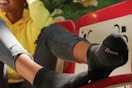 a woman wearing low cut hanes socks