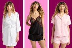 Joyspun Satin Pajama Sets + robe (3 styles)