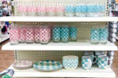 dollar tree checkerboard dishes on store shelves