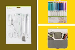 Cricut accessories in a collage