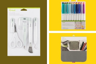 Cricut accessories in a collage