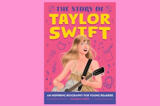 a book with an illustration of Taylor Swift on it