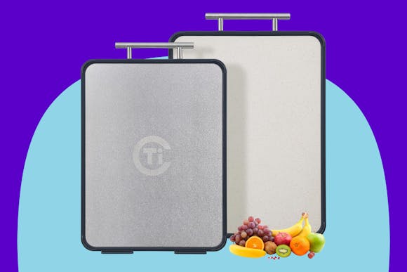 This Dual-Sided Titanium Cutting Board Is $11.49 With Amazon Code (Was $30)