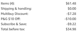 detergent 2-pack Amazon receipt