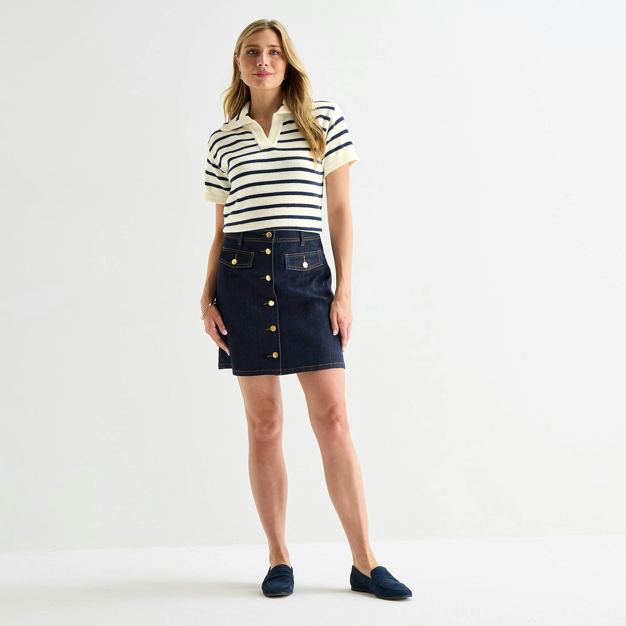 Women's High Rise Mini A-Line Skirt