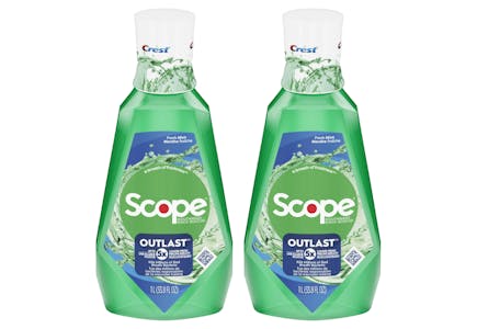 2 Crest Scope Mouthwashes