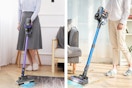 walmart cordless stick vacuums collage